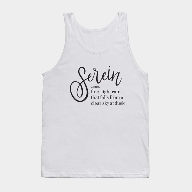 Serein Rain Definition Tank Top by KitCronk